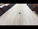 19 ft Conference table Herman Miller silver legs walnut top