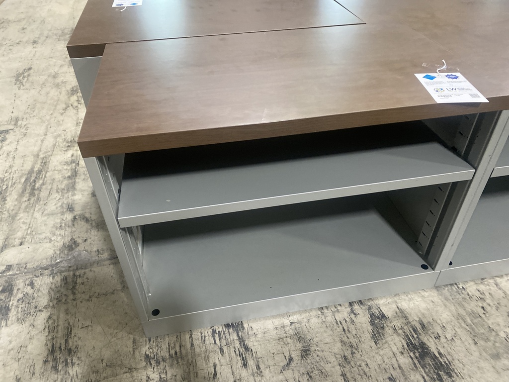 Steelcase 22x30 Open Shelf -Walnut top/Silver