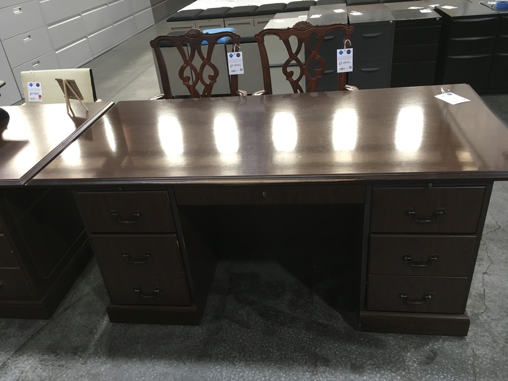 36x72 Traditional Walnut Desk