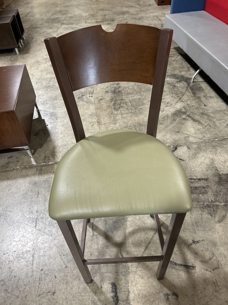 Stools w Green Vinyl Seat