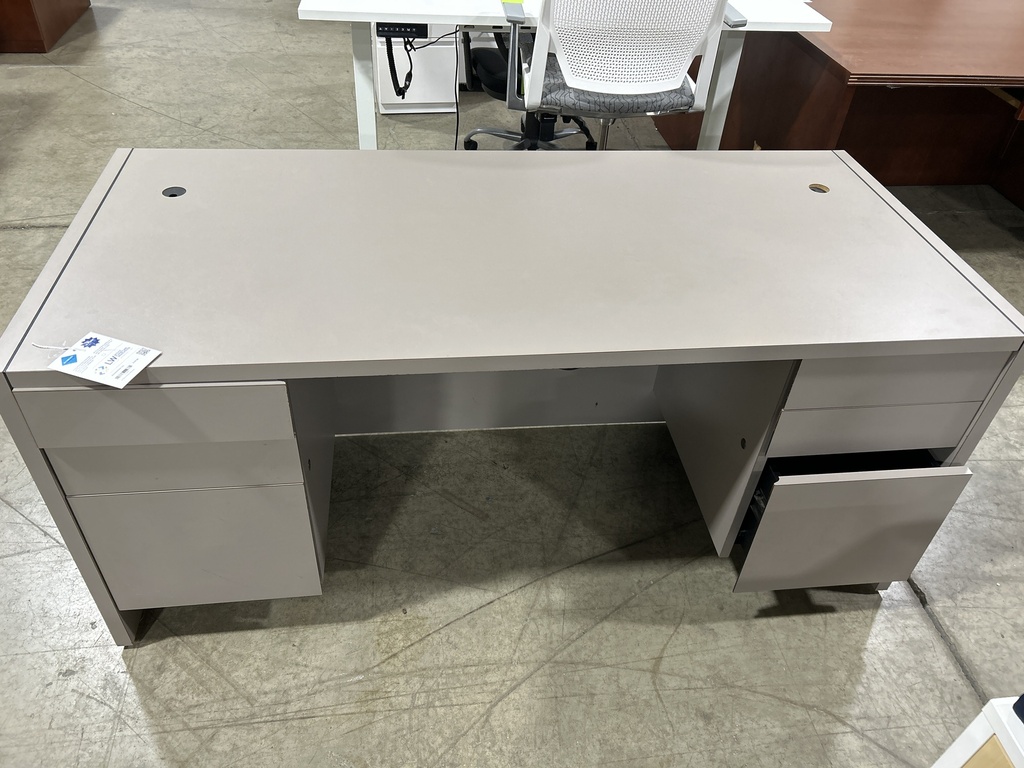 30x66 Dbl Ped Desk - Grey