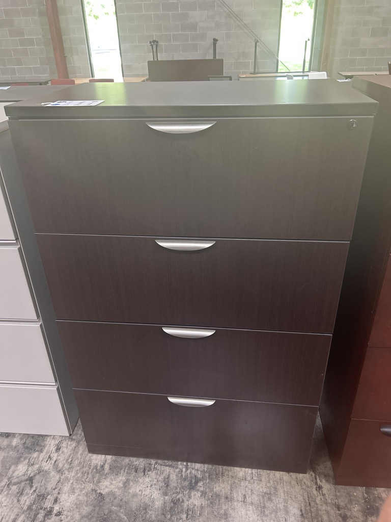 36" - 4 Drawer Espresso File Cabinet (as-is)