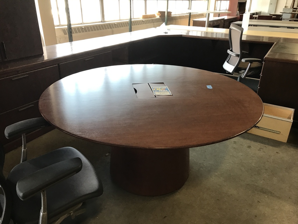 Steelcase 60" Round Table w/ power/data outlets