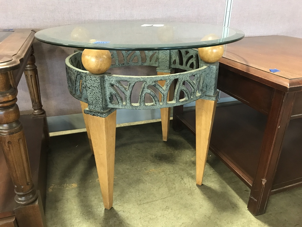 Glass end table