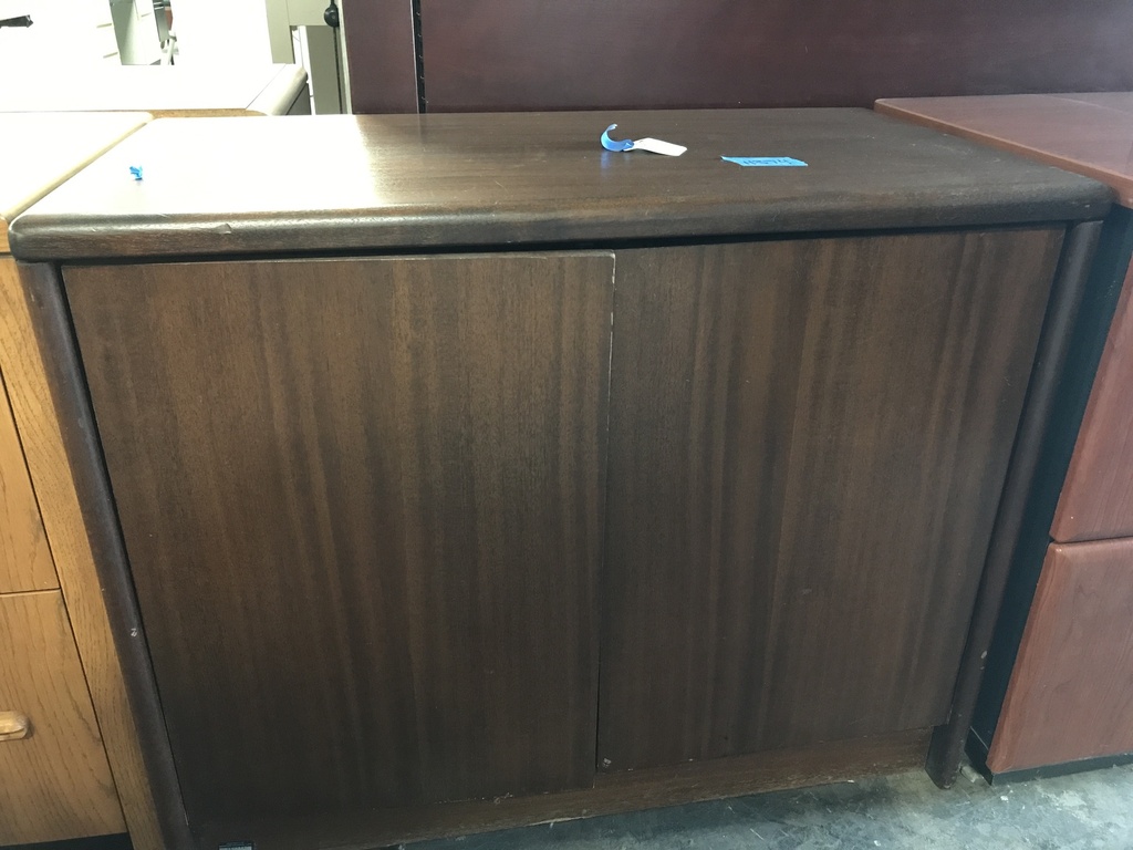 2 Door Storage Cabinet Walnut