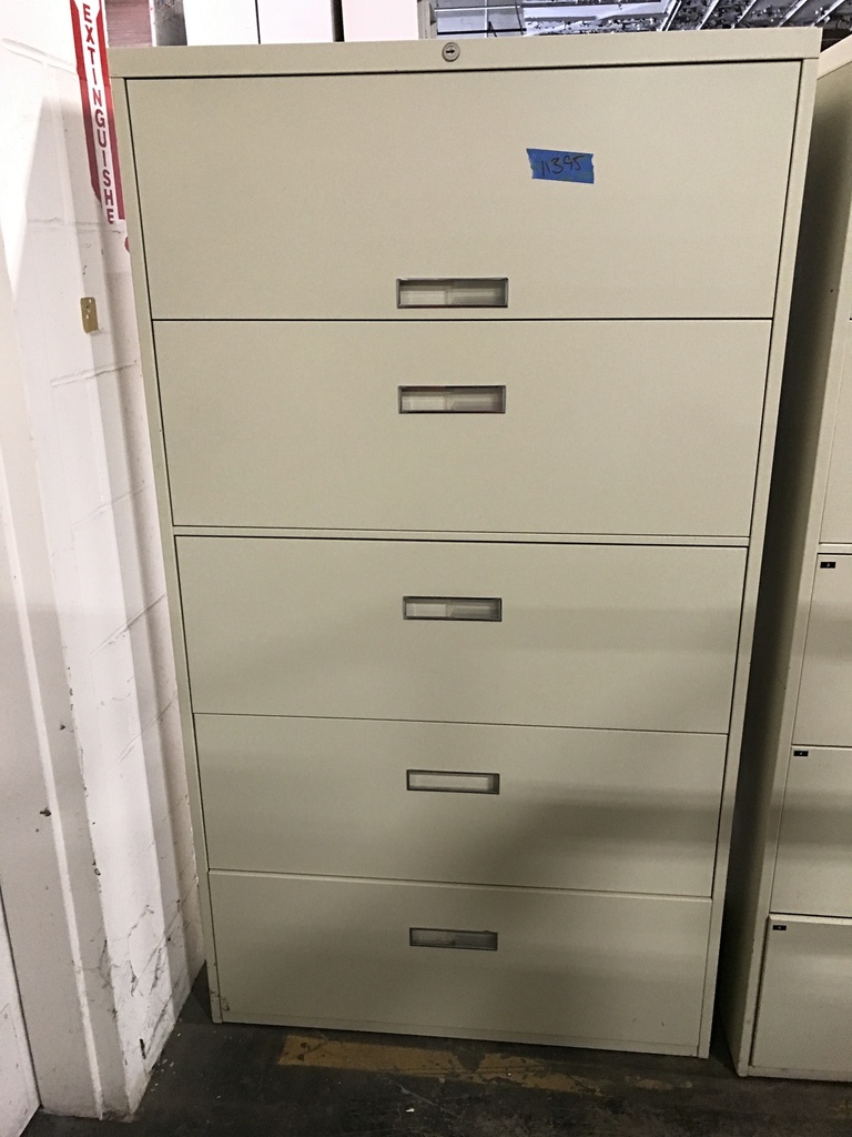 5 Drawer 36" Steelcase Lateral Putty