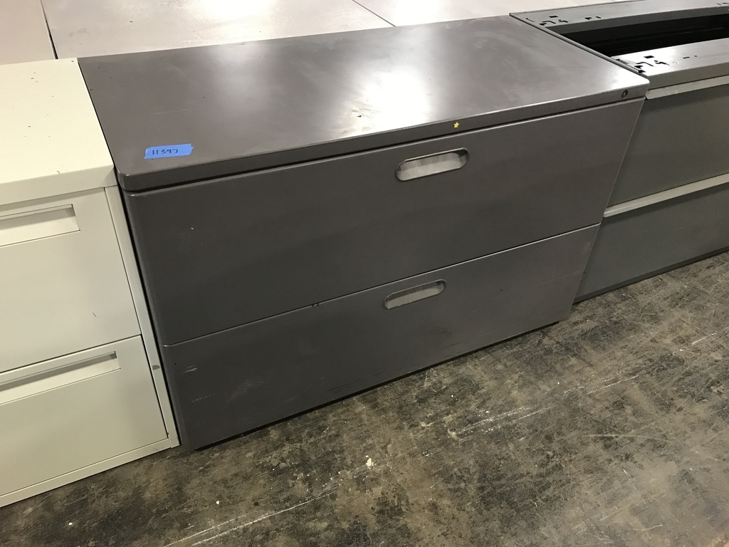 42"- 2 Drawer Lateral- Dark Grey