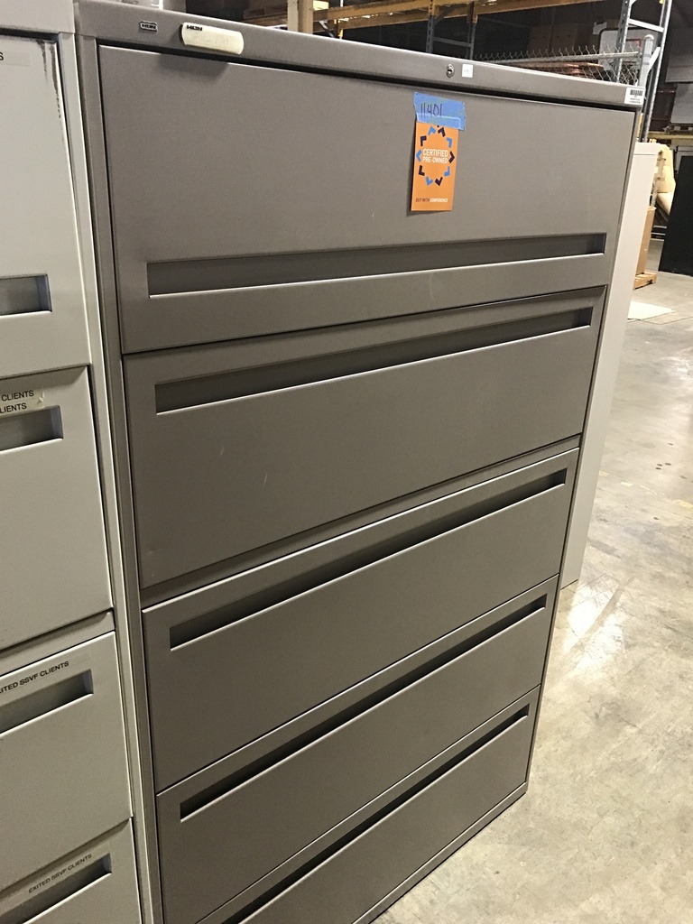 42" Hon Brown 5 Drawer Lateral