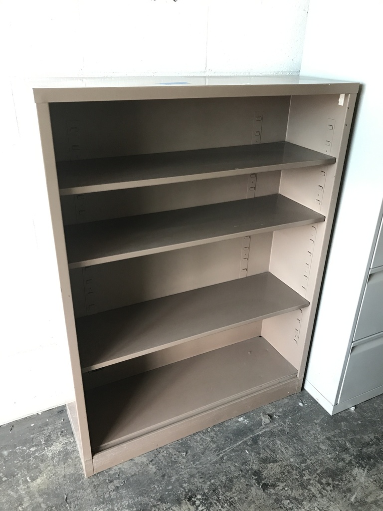 48" Brown Metal Bookcase