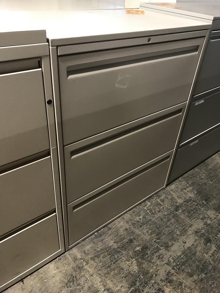 30"- 3 Drawer Lateral- Putty