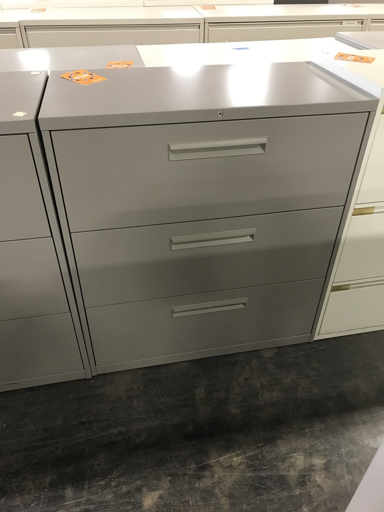 36"- 3 Drawer Lateral- Grey