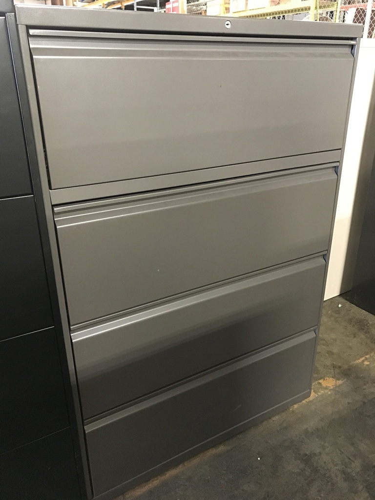 36" 4 Drawer Lateral Grey 