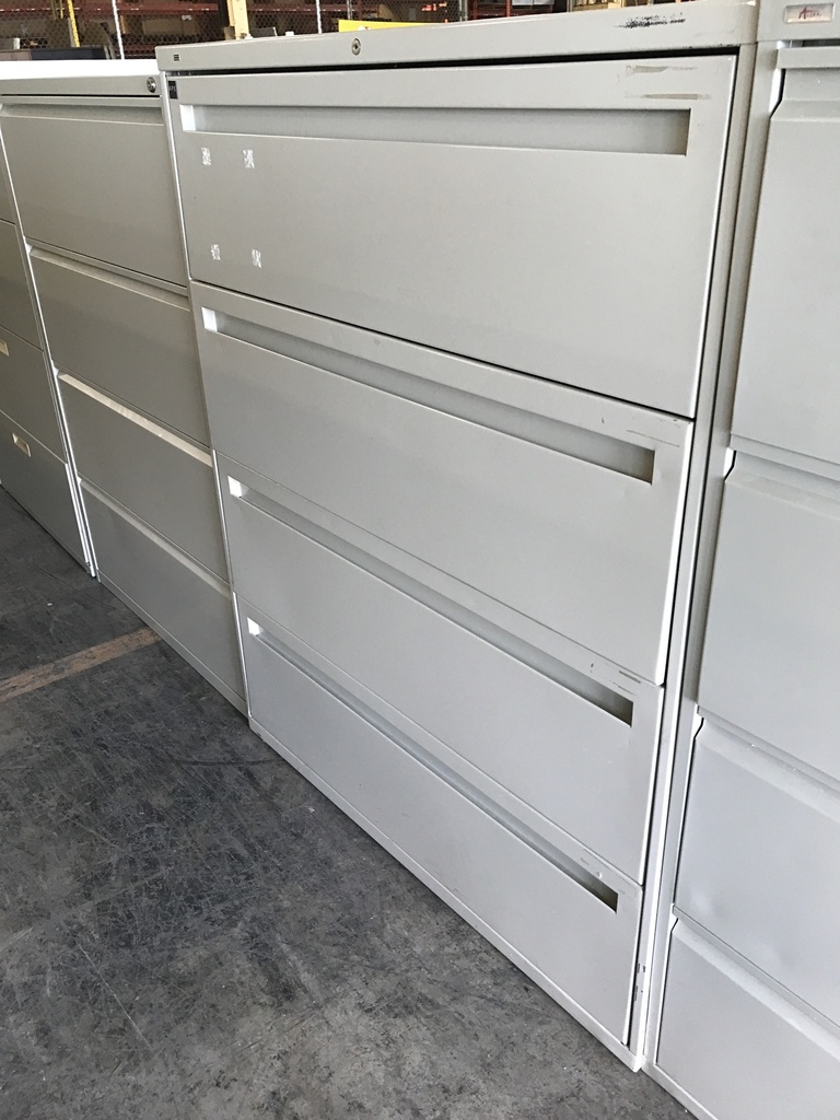 42" Hon 4 Drawer Lateral Putty