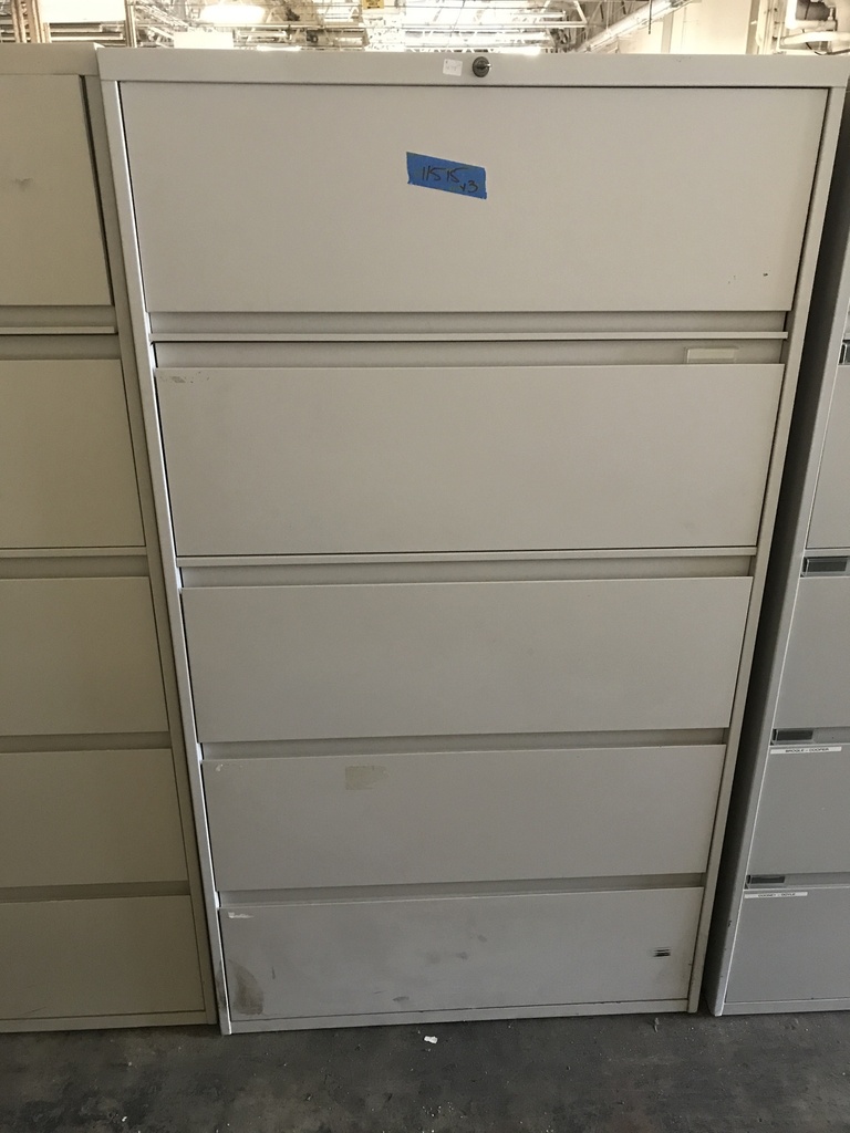 36" 5 Drawer Lateral Putty