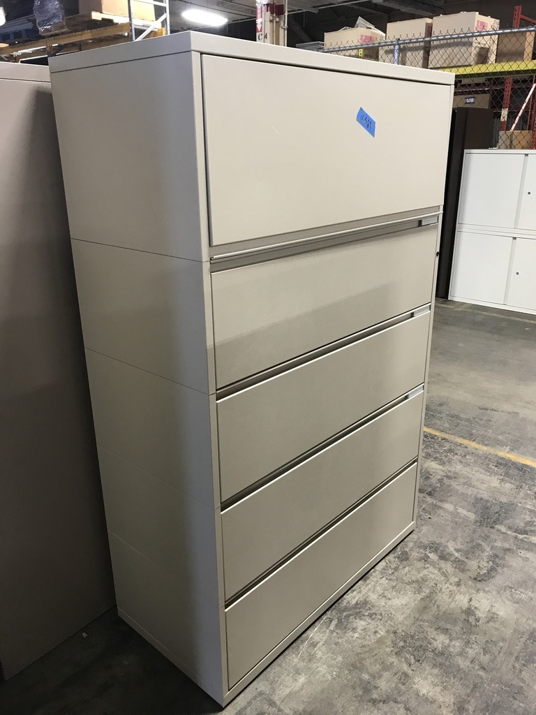 42" 5 Drawer Lateral Tan