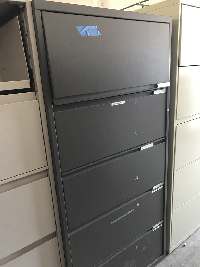 30" Meridian 5 Drawer Lateral Black