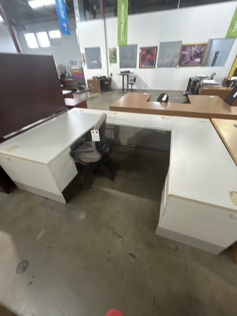 Hon 36x72 U Group Desk- Cream 