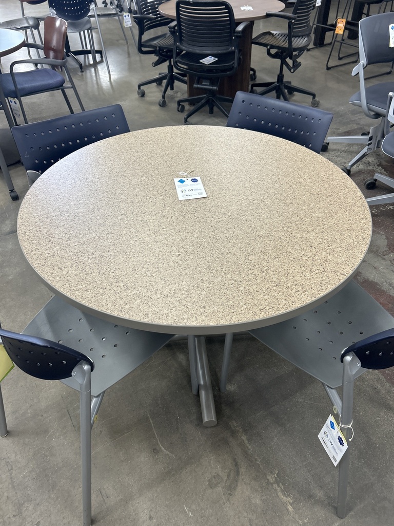 42" Round Stone Break Room Table