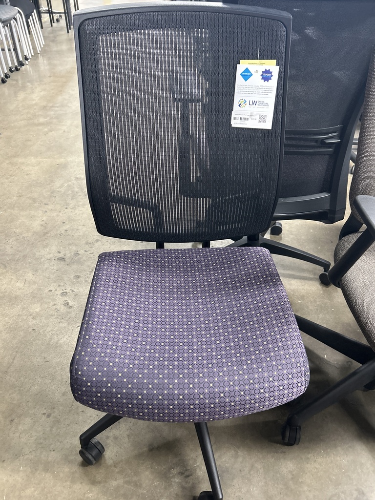 Sit on It Focus Task Chair Purple No Arms