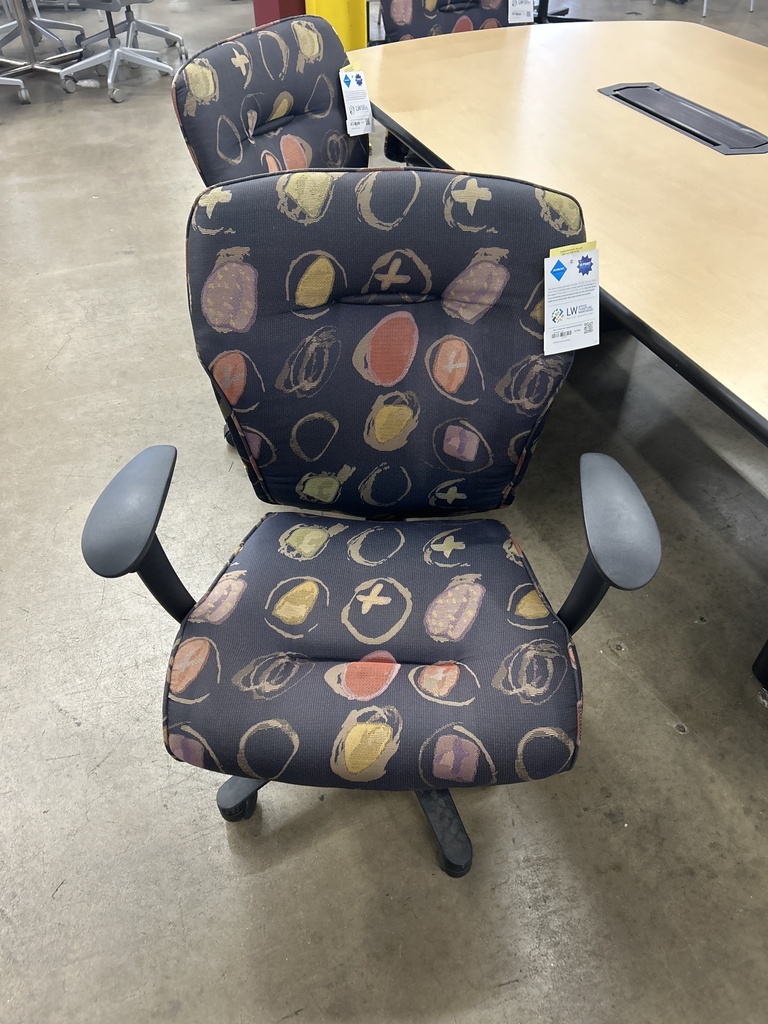 Black W/Multi Color Design Brayton International Conference Chair