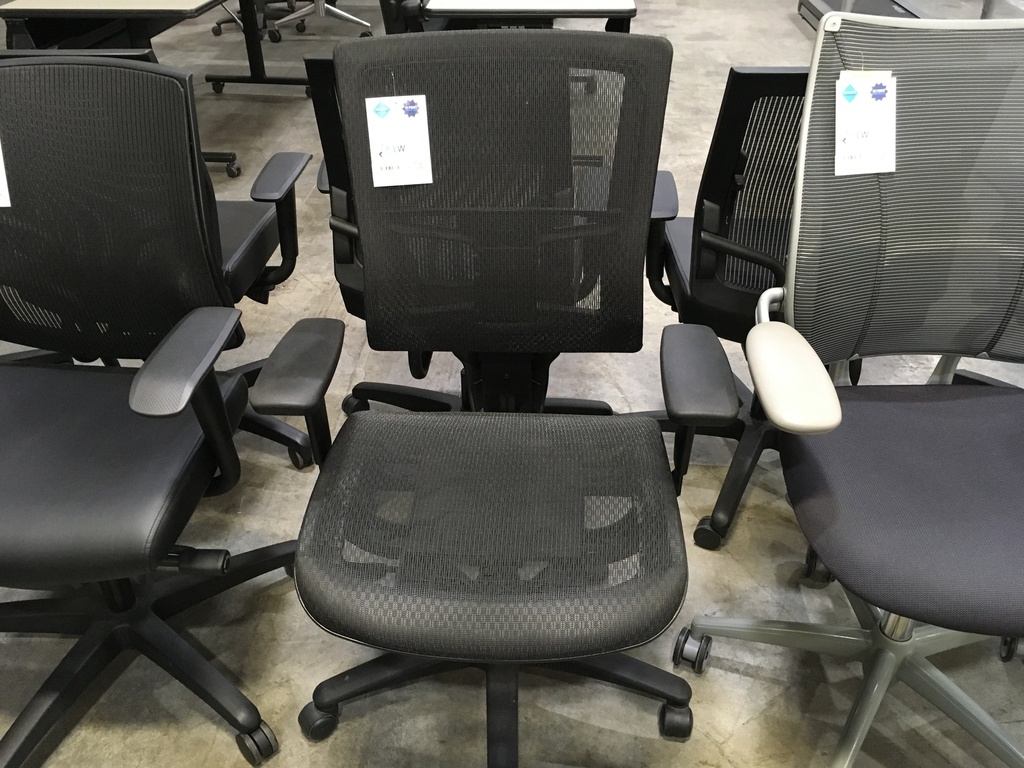 National Conference Chair Blk mesh/Grey seat