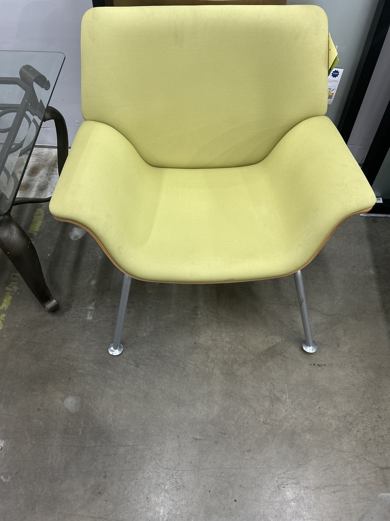 Herman Miller Lobby Chair Wood Back (Lime Green) 