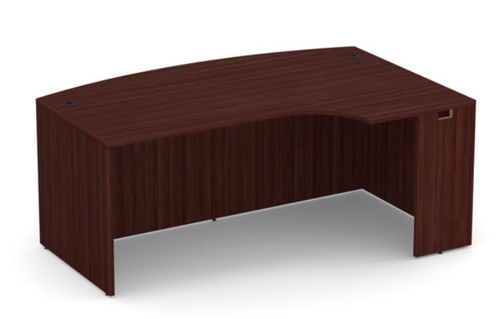 D-K-PL177R Desk w/Corner Ext.-RT -Mahogany