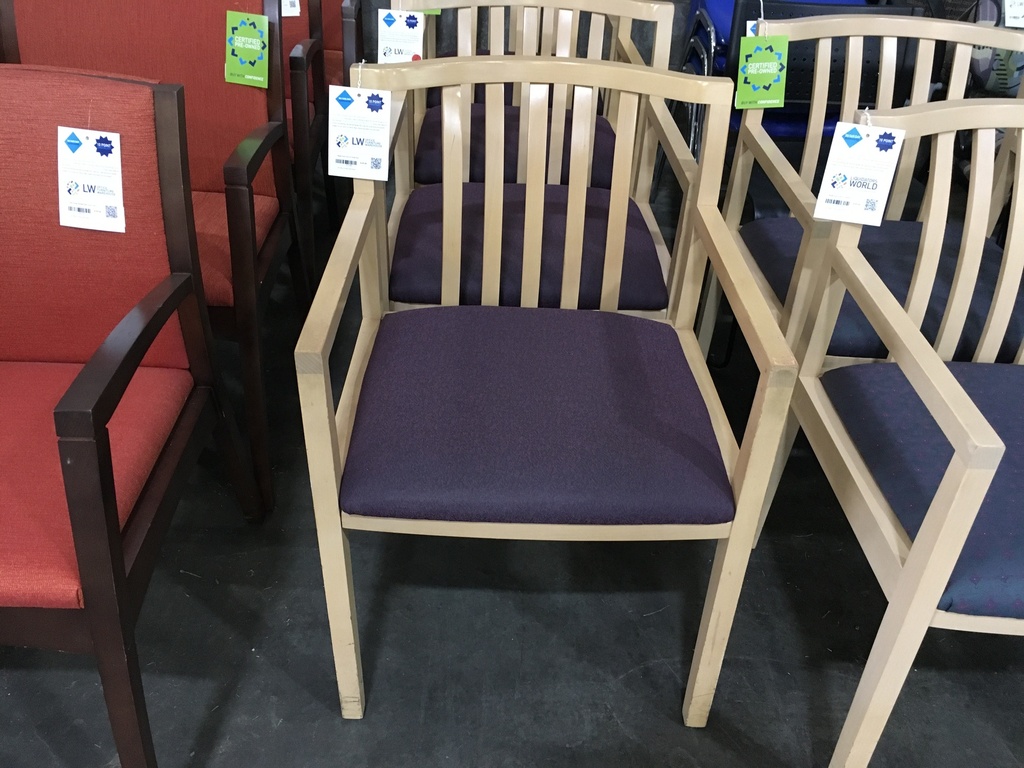 Maple Guest Chair w/ Purple Seat