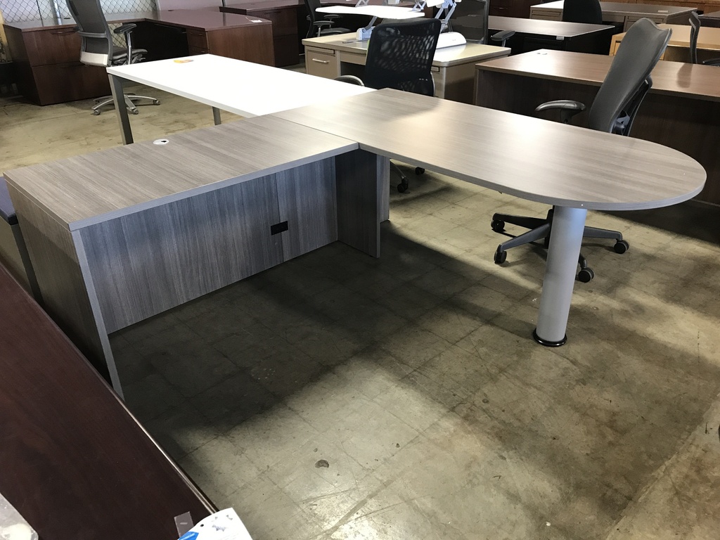 Cherryman Bullet L Desk 66x72in Grey