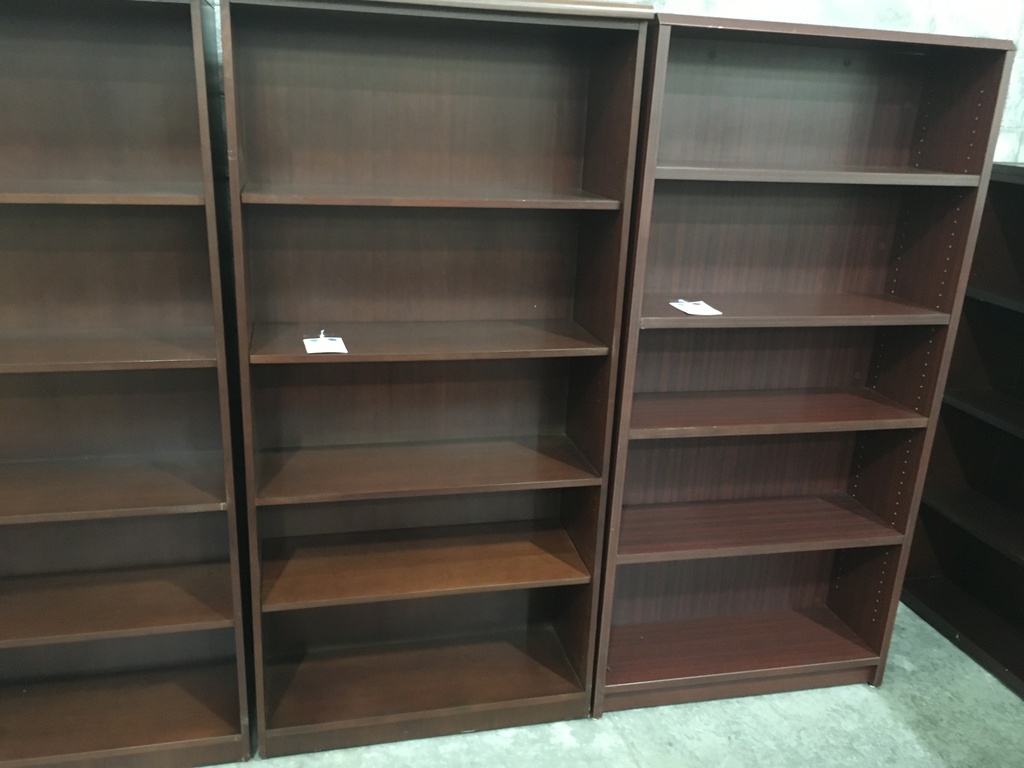 35x72 Cherry Veneer 5 Shelf Bookcase 