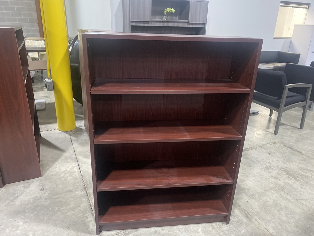 36x48 Mahogany 4 Shelf Bookcase  