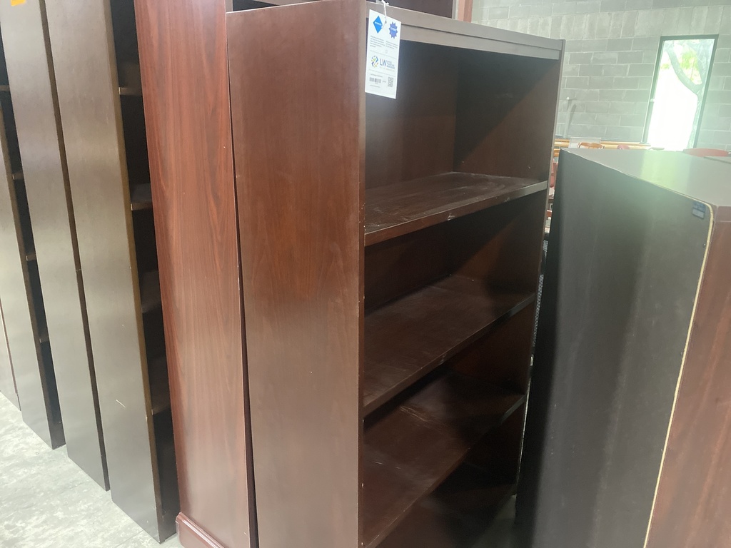 36x59 Mahogany 4 Shelf Bookcase    