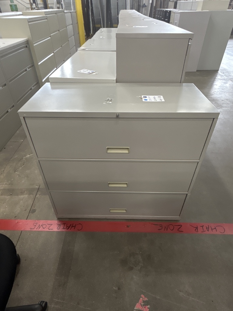 Gray Shaw Walker 3 Drawer Lateral File 