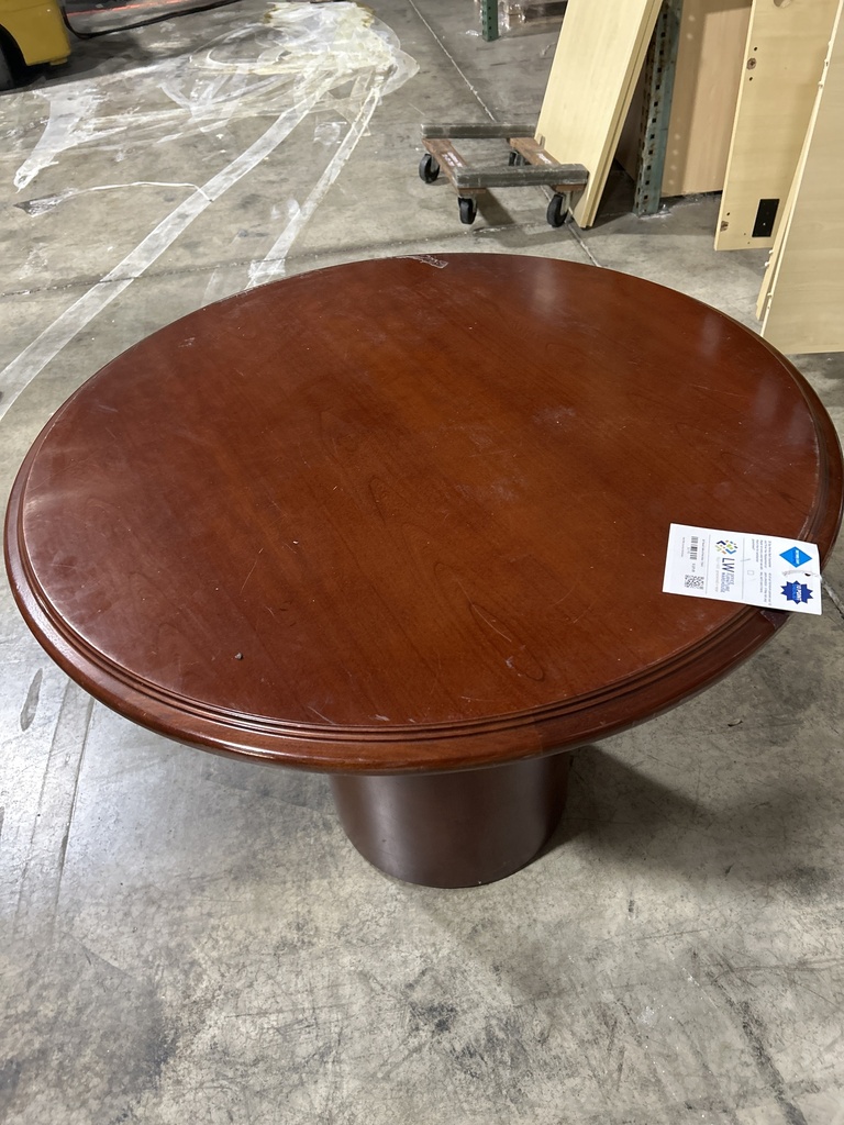 36" Round Table w/Drum Base - Cherry