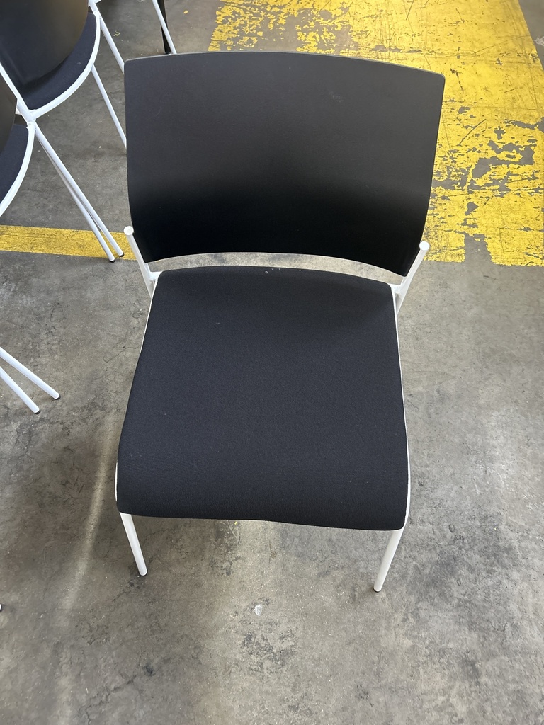 Black and White Allseating Stack Chair