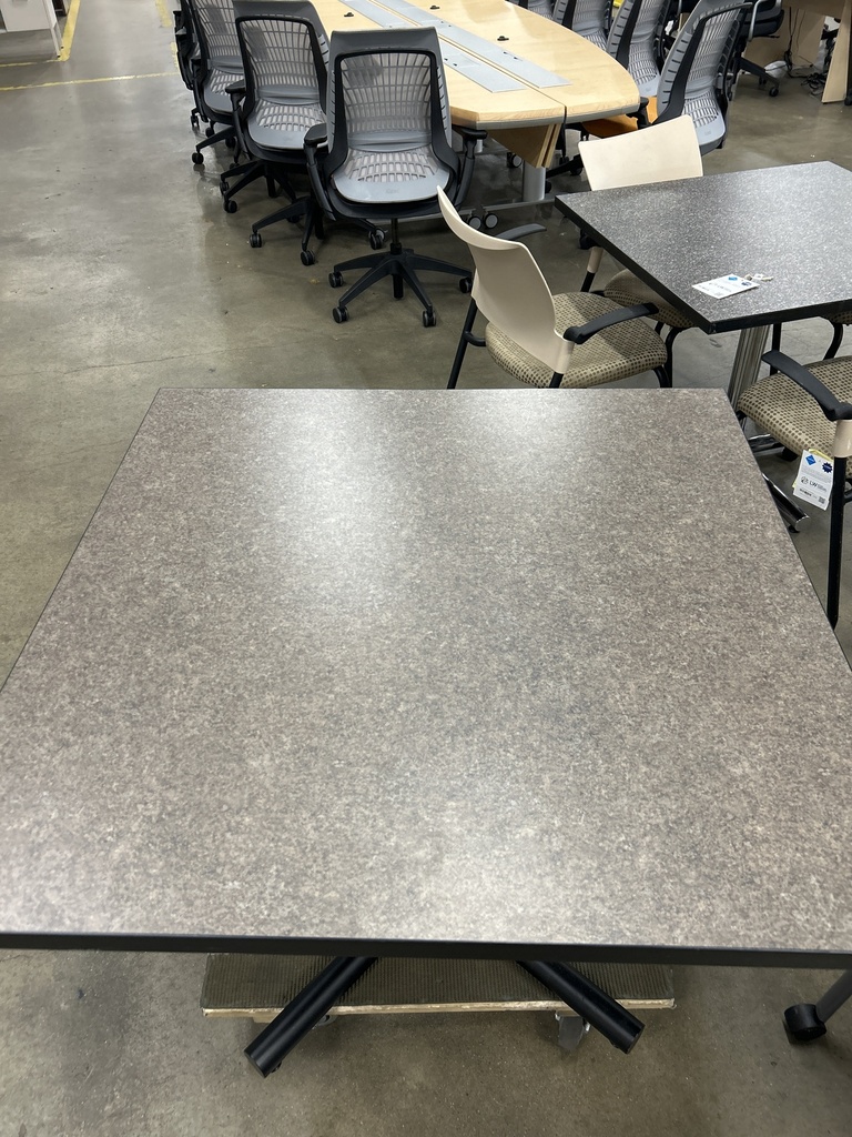 Brown Marbled Square Breakroom Table