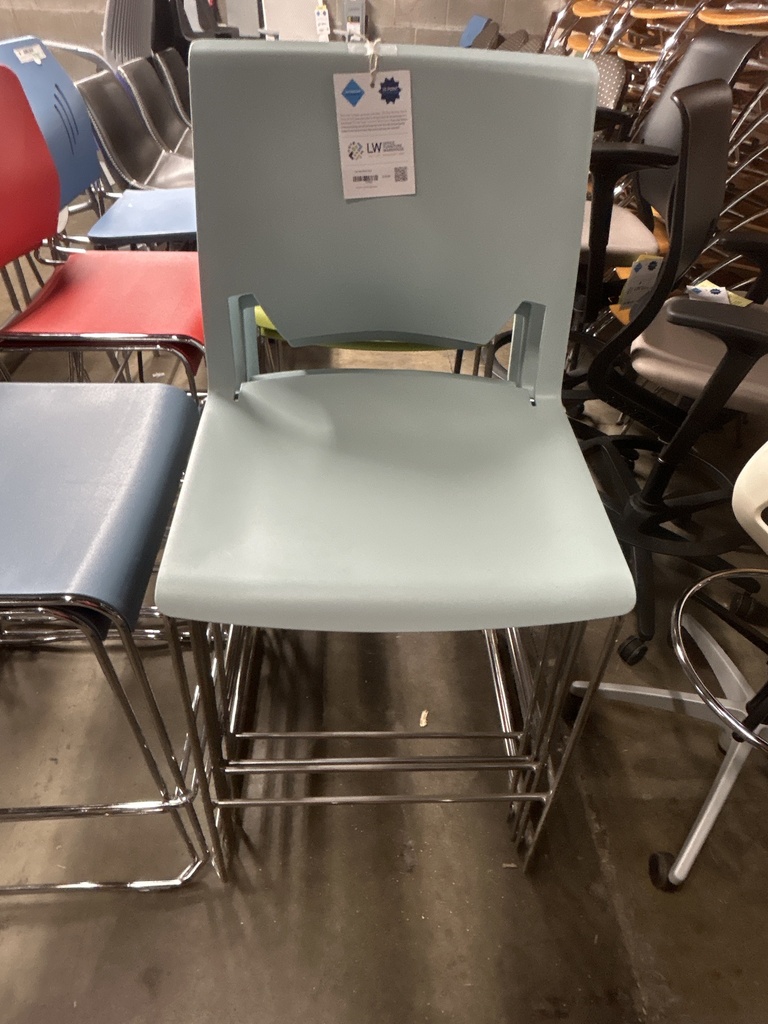 Light Blue Plastic Stool