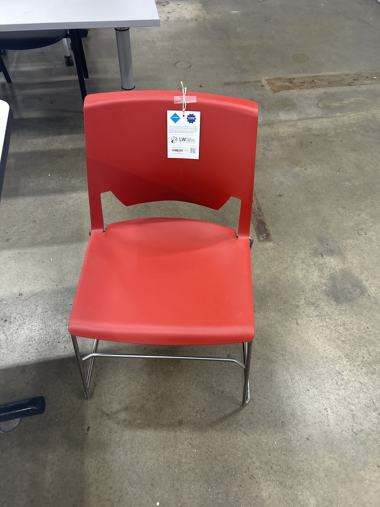 Red Plastic Stack Chair