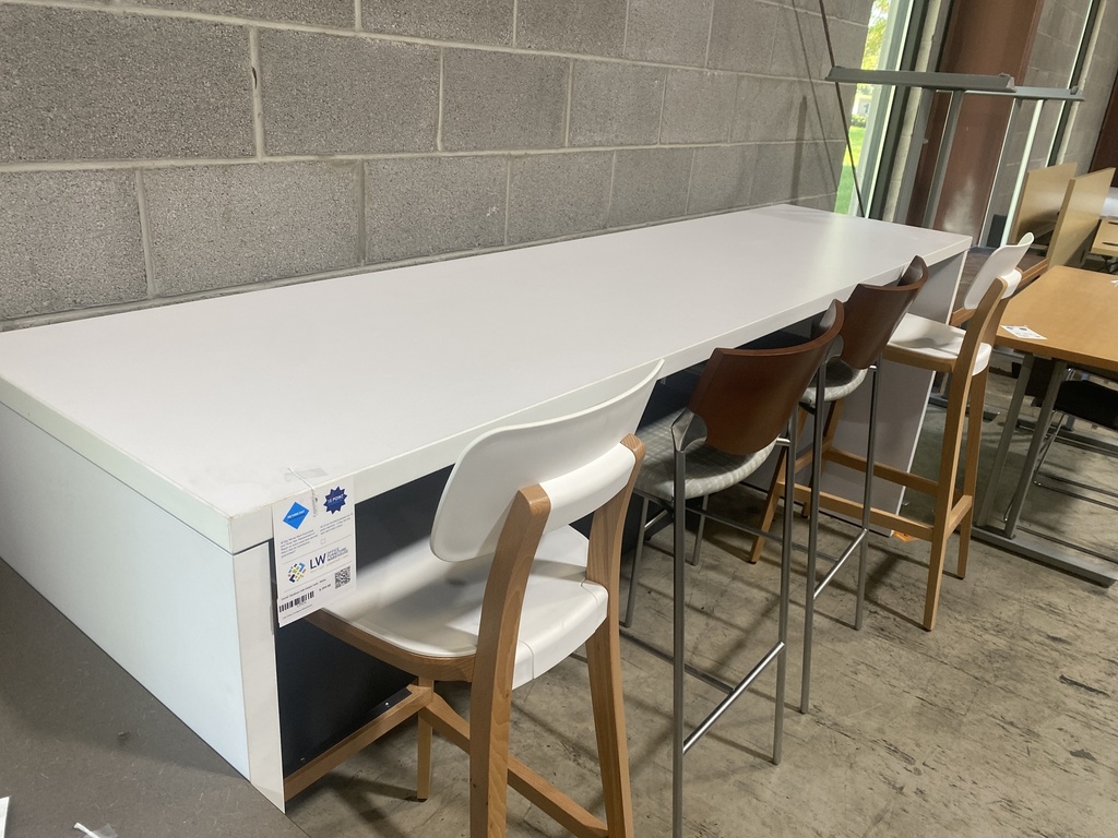 24x96" Steelcase Cafe Height Table - White