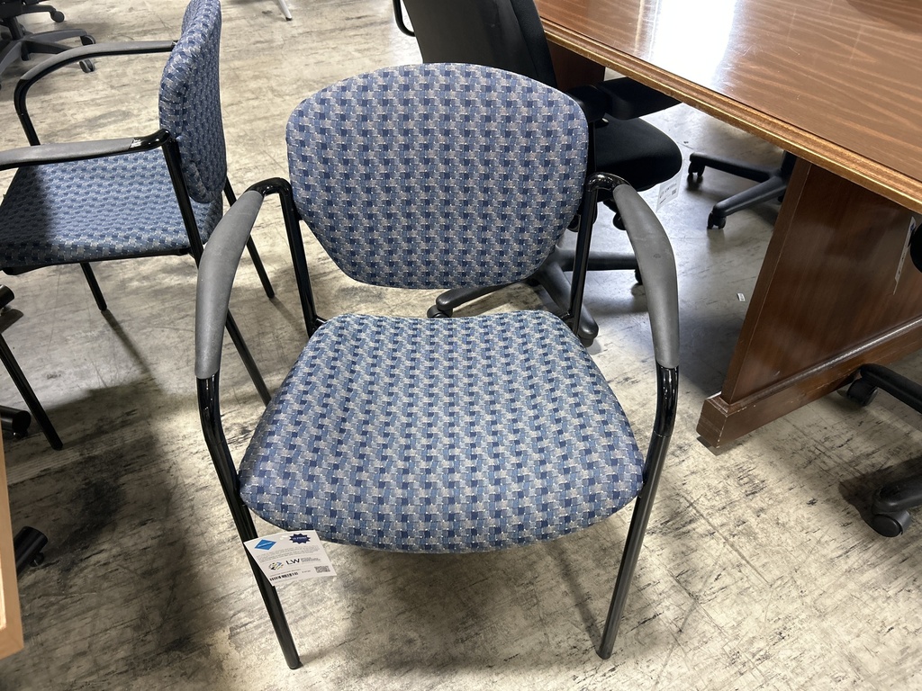 United Chair Guest Chair, Blue Fabric 