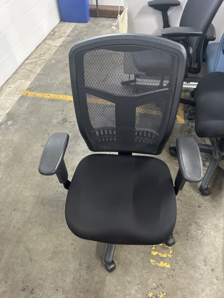 Black Office Star Task Chair Mesh Back Multifunction 