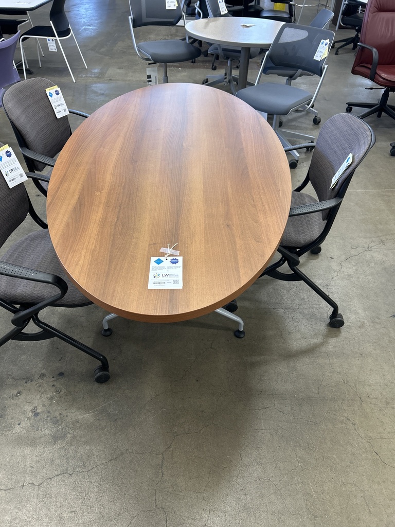 6ft Cherry Boat Shaped Conference Table