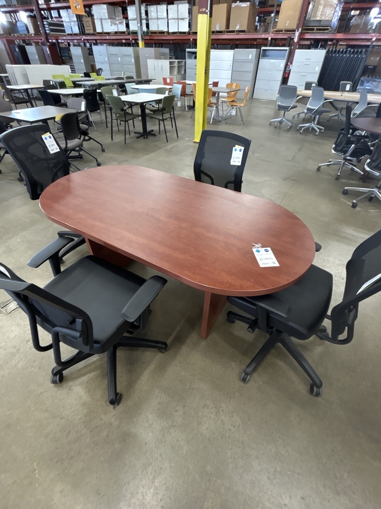 6ft Cherry Racetrack Conference Table 