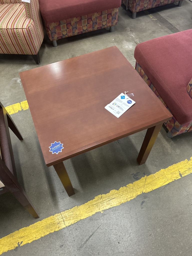 Dark Cherry Square End Table