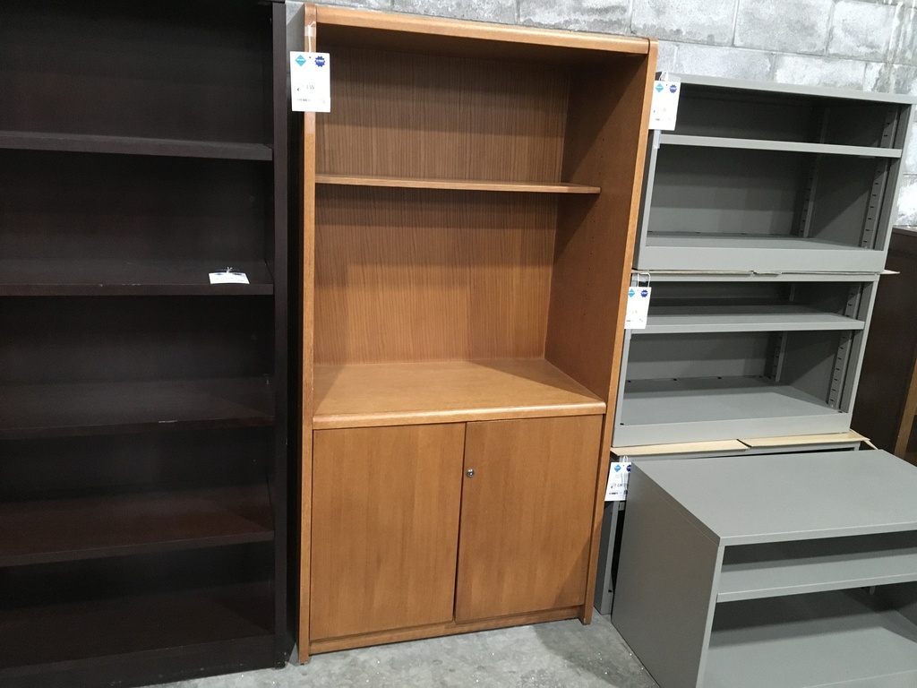 Bookcase Storage Cabinet Combo Cherry