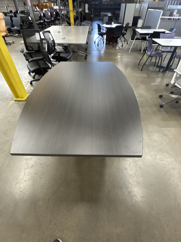 6' Boat Shaped Gray Conference Table