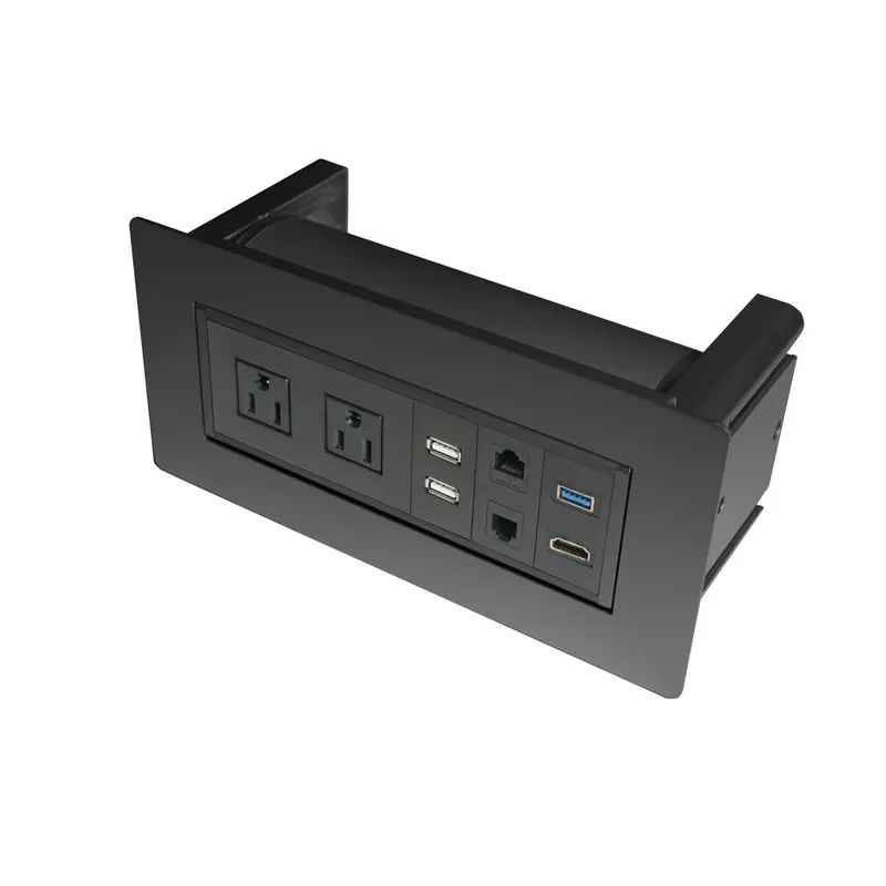 DK POWER MODULE FOR CONFERENCE TABLES BLACK (PRM-PLT-BPOWER-BK)