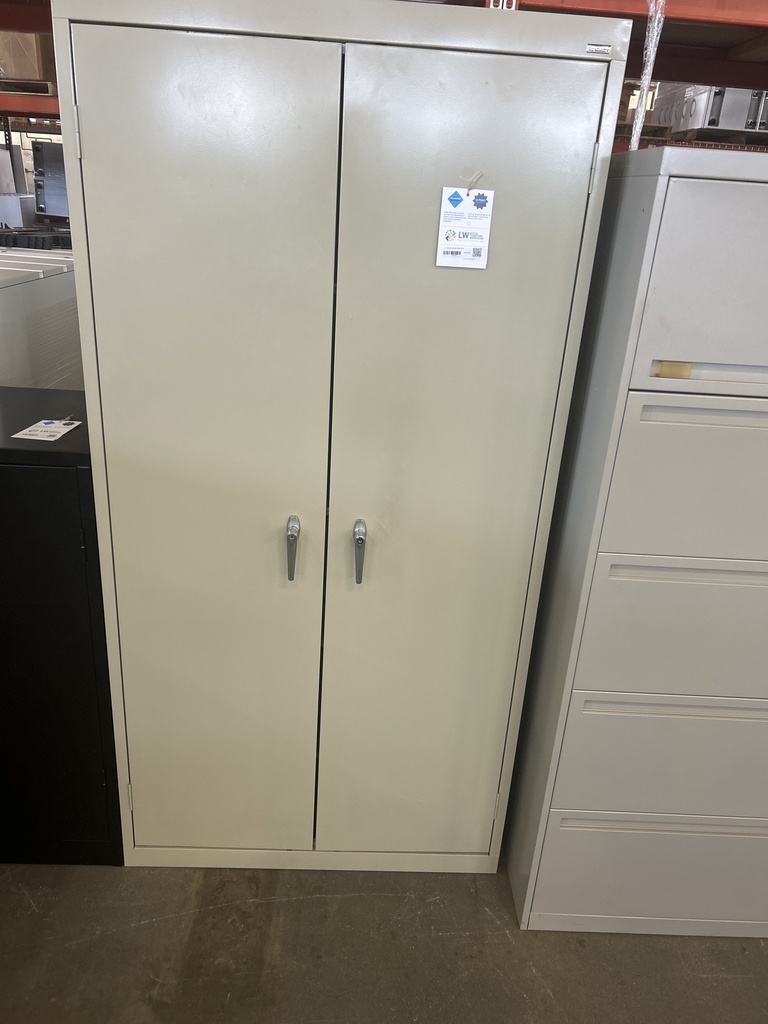 72" Sandusky Storage Cabinet Putty