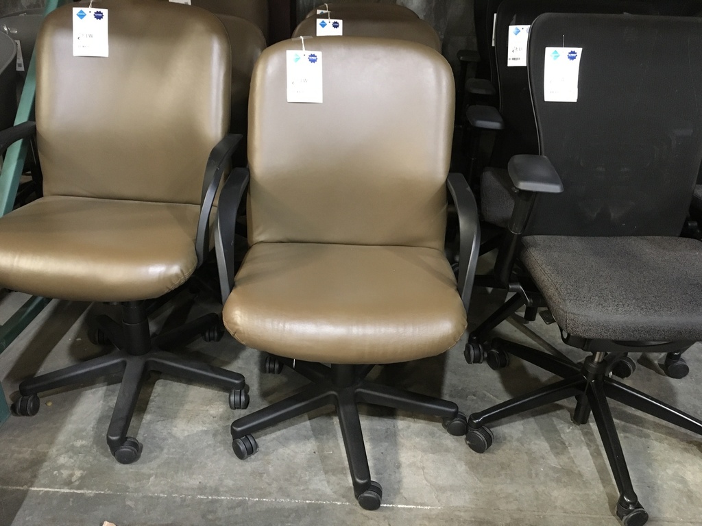 Kimball Vinyl Brown Conference Chair