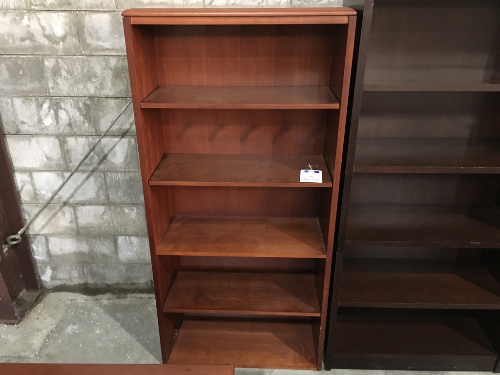 Cherry 65" 5 shelf Bookcase